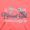 Blessed Girl Womens T-Shirt Southern Raised