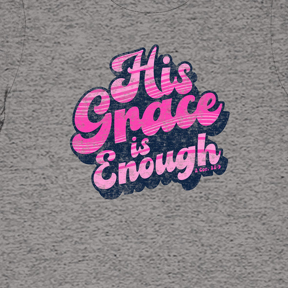 Blessed Girl Womens Boyfriend T-Shirt His Grace Is Enough