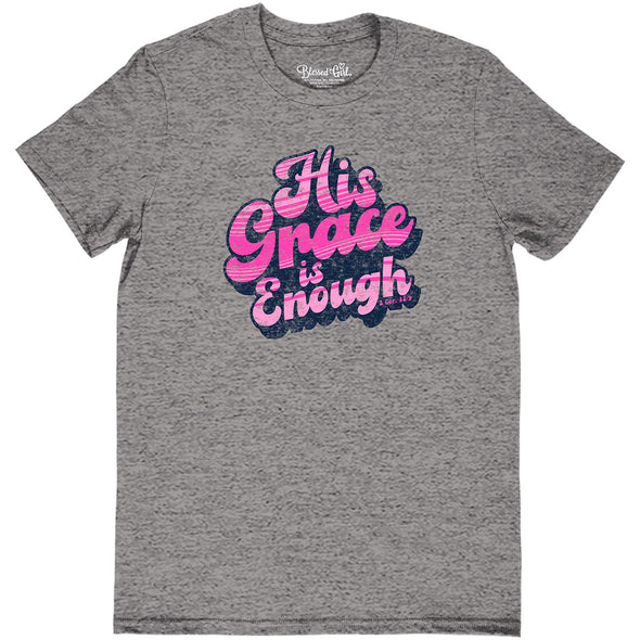 Blessed Girl Womens Boyfriend T-Shirt His Grace Is Enough