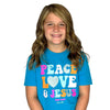 Blessed Girl Kids T-Shirt Peace Love Jesus