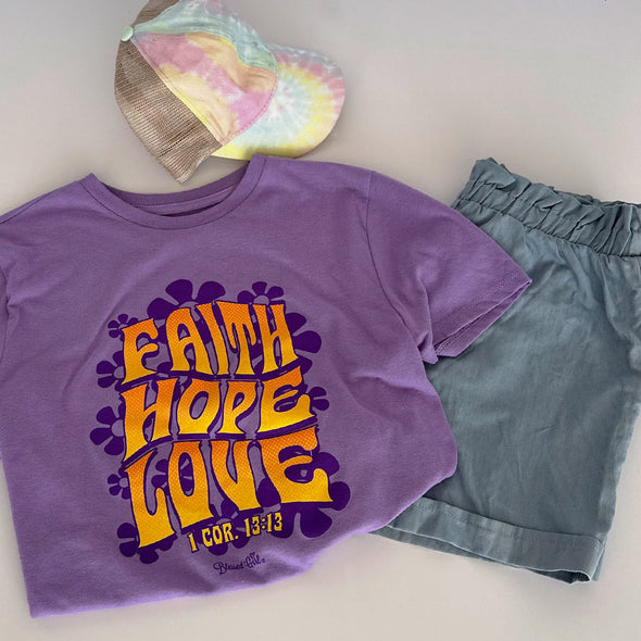 Blessed Girl Kids T-Shirt Faith Hope Love