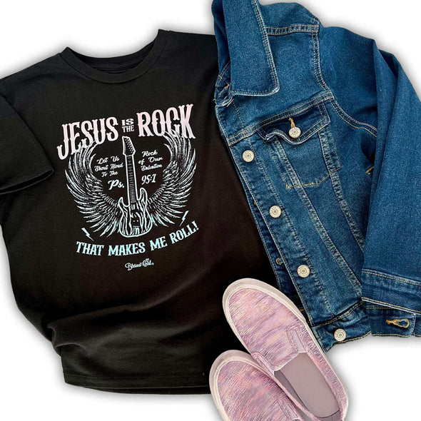 Blessed Girl Kids T-Shirt Jesus Is The Rock