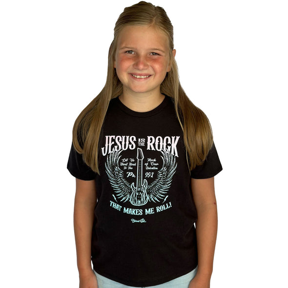 Blessed Girl Kids T-Shirt Jesus Is The Rock
