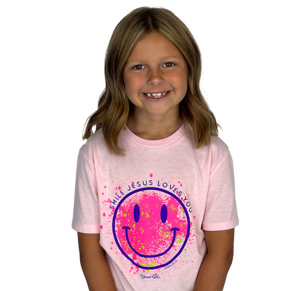 Blessed Girl Kids T-Shirt Smile Jesus