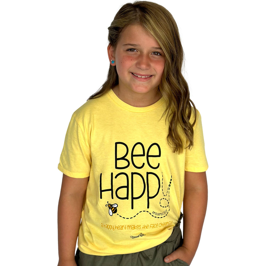 Blessed Girl Kids T-Shirt Bee Happy