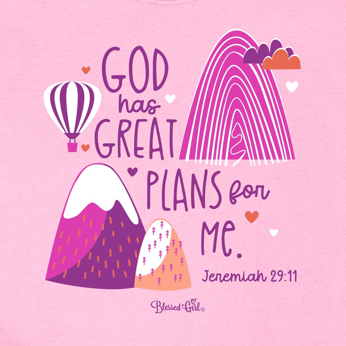 Blessed Girl Kids T-Shirt God Has Great Plans