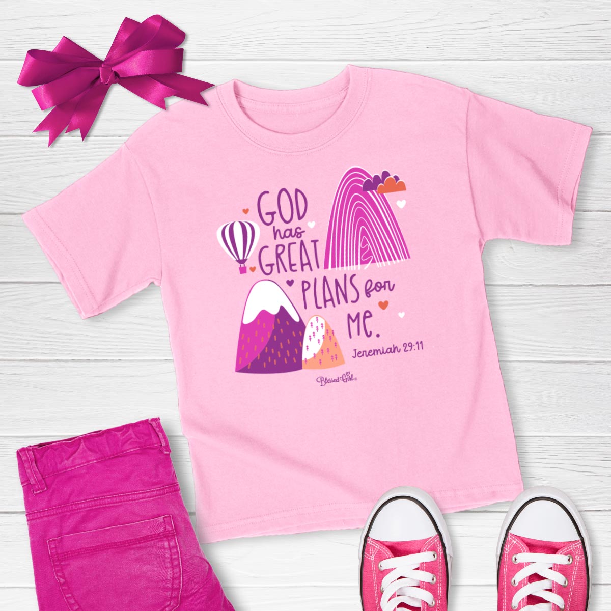 Blessed Girl Kids T-Shirt God Has Great Plans