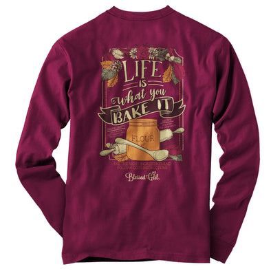 Blessed Girl Womens Long Sleeve T-Shirt Life Is What You Bake It