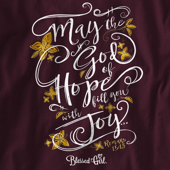 Blessed Girl Womens Long Sleeve T-Shirt God Of Hope