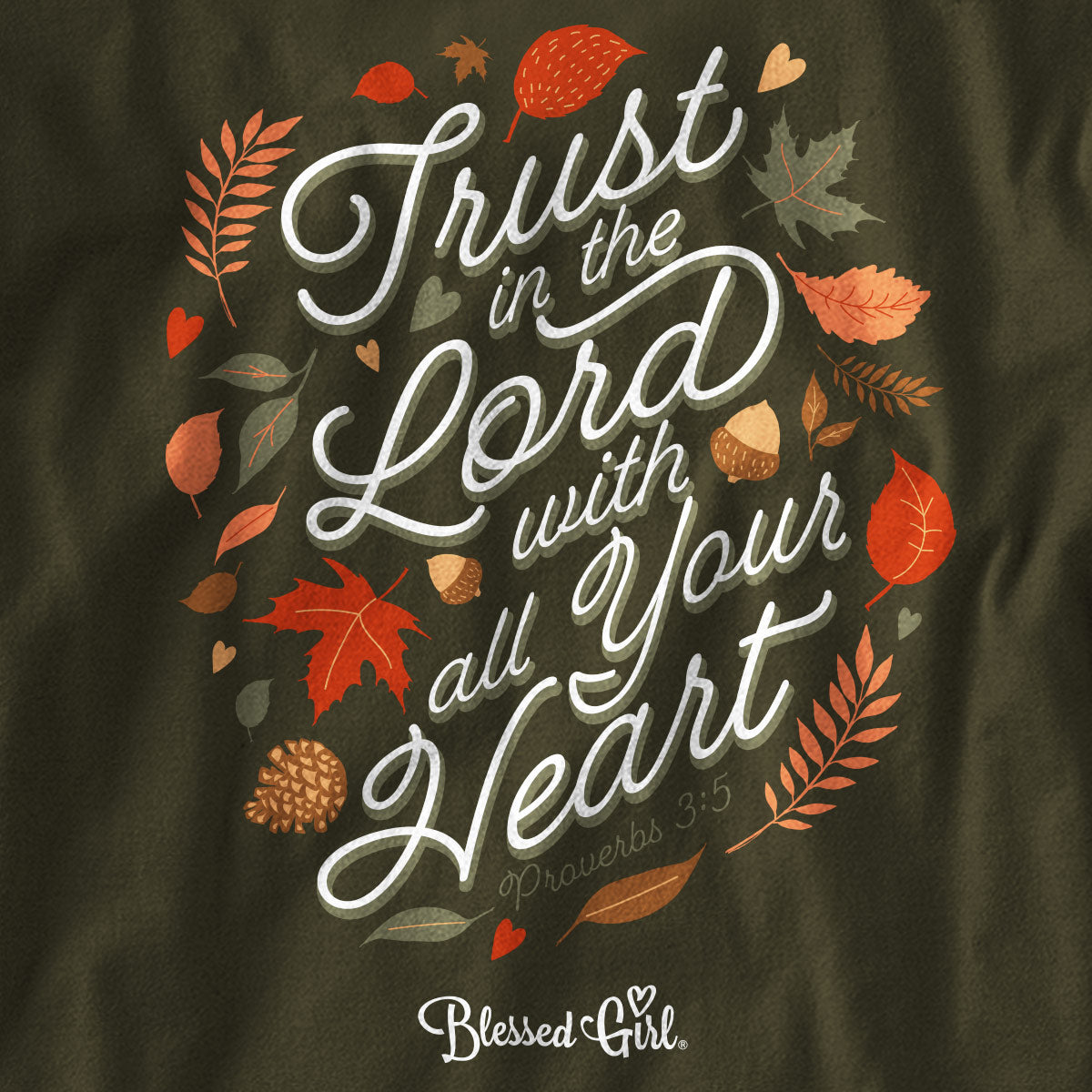 Blessed Girl Womens Long Sleeve T-Shirt Trust In The Lord