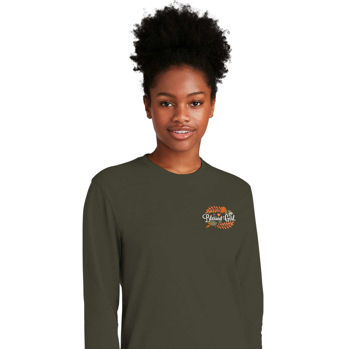 Blessed Girl Womens Long Sleeve T-Shirt Trust In The Lord