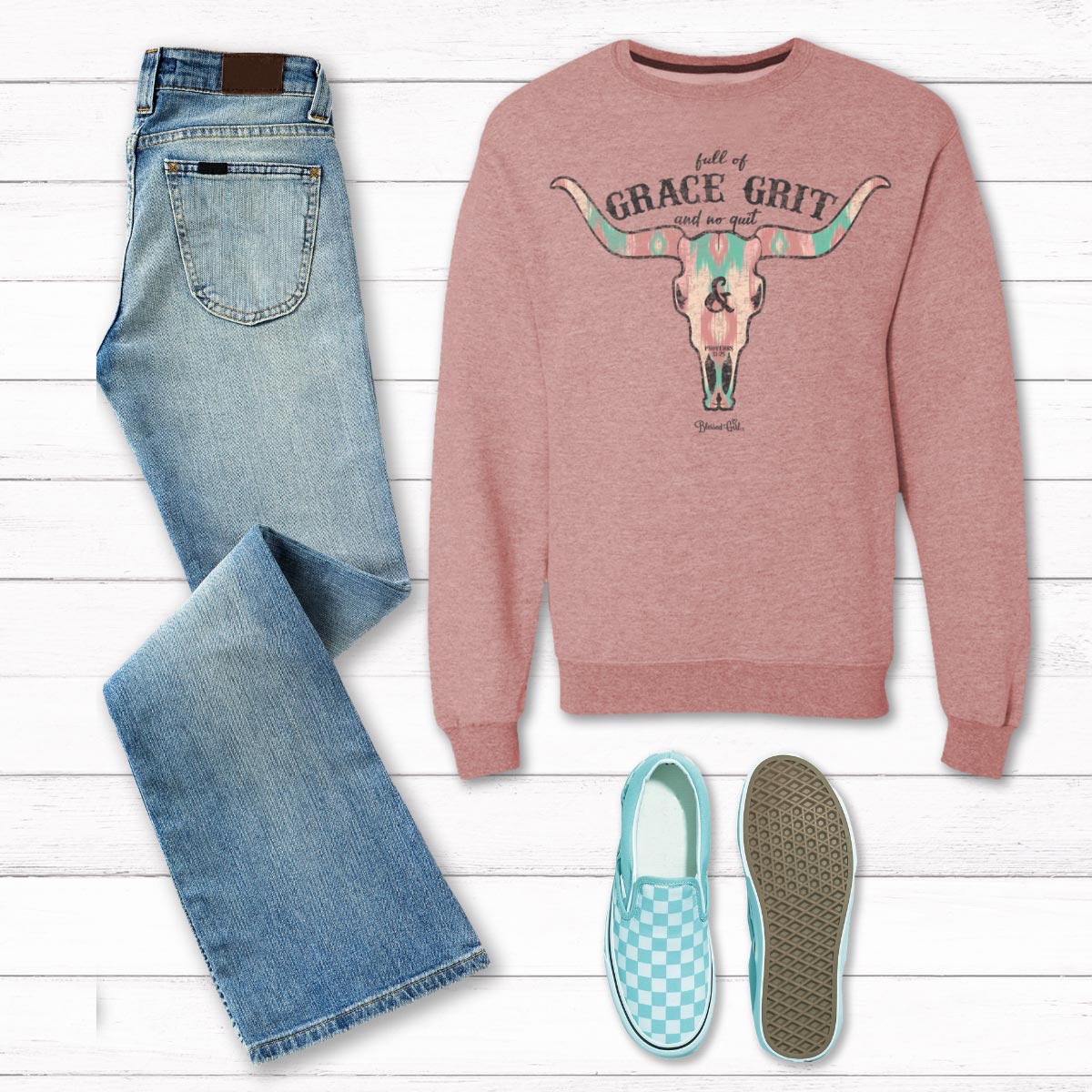 Blessed Girl Womens Sweatshirt Grace & Grit
