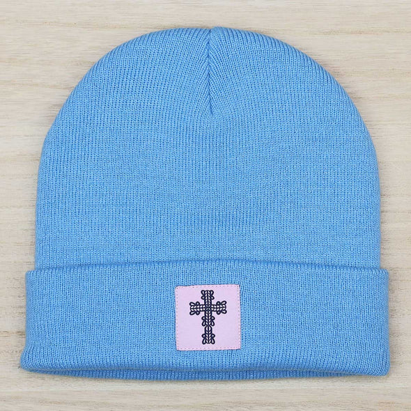 Blessed Girl Womens Boyfriend Beanie Big Cross