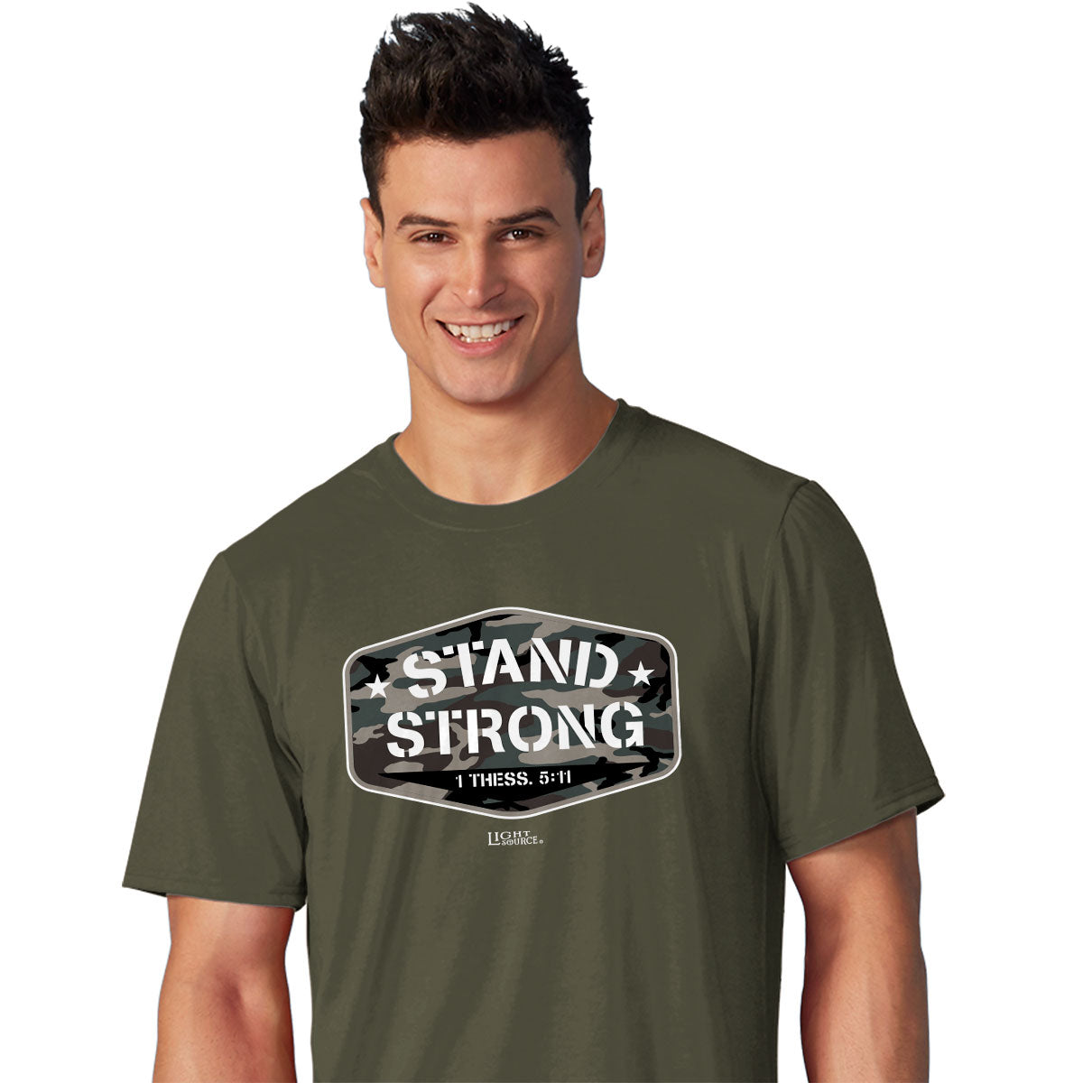 Light Source Mens T-Shirt Stand Strong