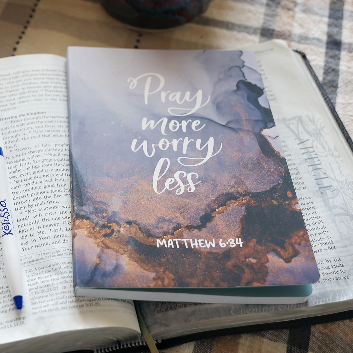 Blessed Girl Womens Paperback Journal Pray More