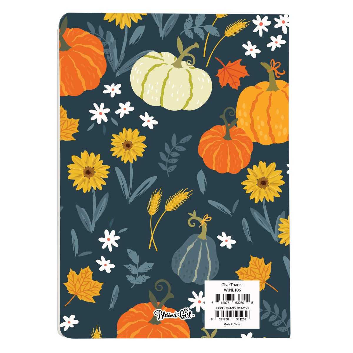 Blessed Girl Womens Paperback Journal Give Thanks