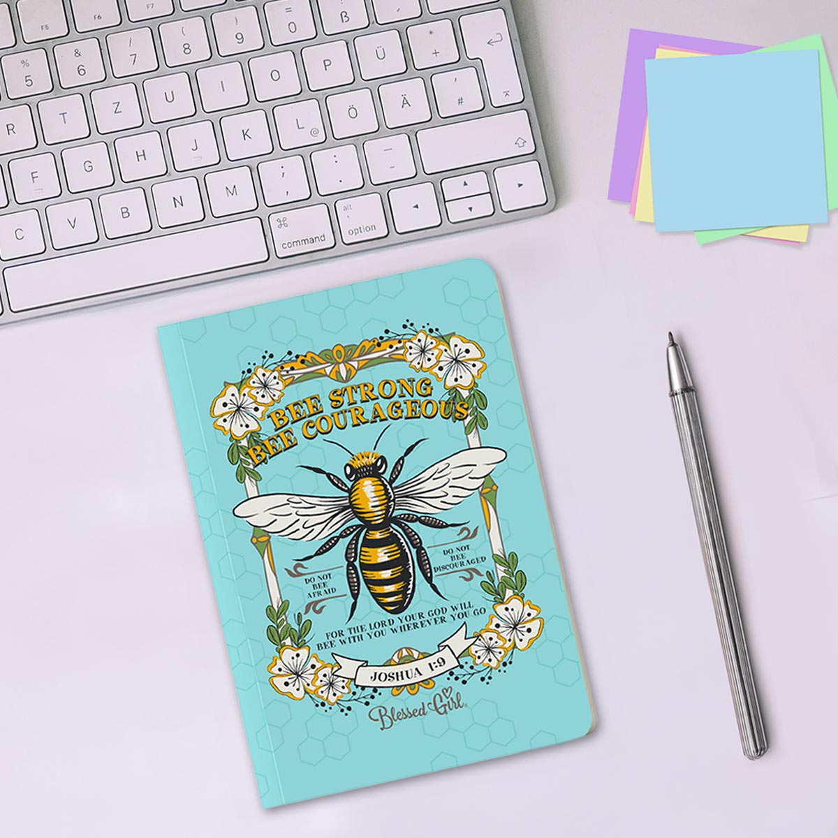 Blessed Girl Womens Paperback Journal Bee Strong