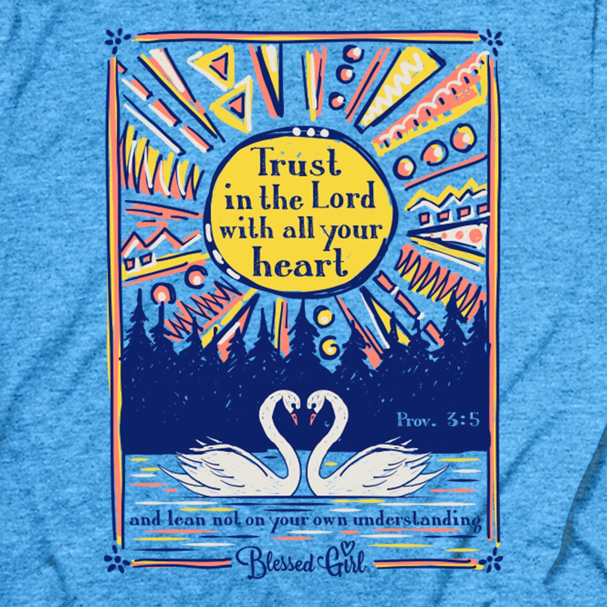 Blessed Girl Womens T-Shirt Trust In The Lord