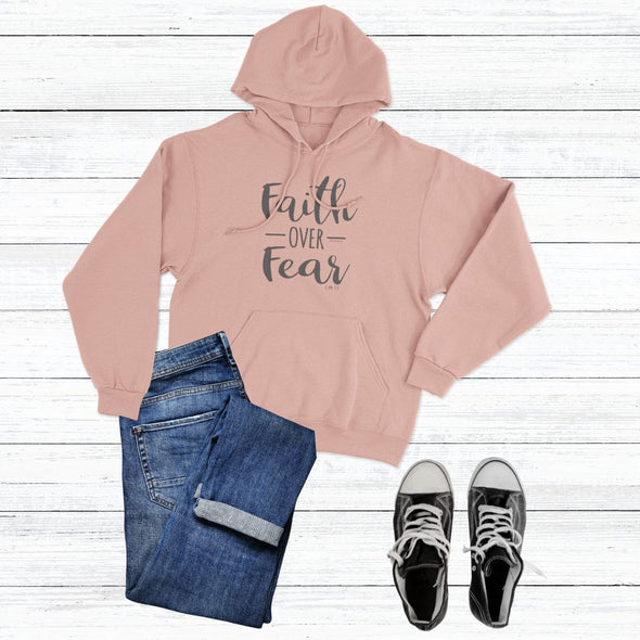 Blessed Girl Womens Hooded Sweatshirt Faith Over Fear