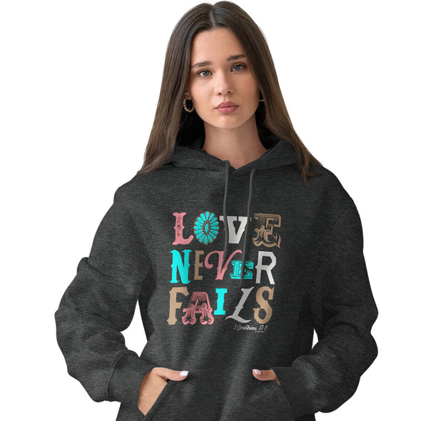Blessed Girl Womens Hooded Sweatshirt Never Fails Western