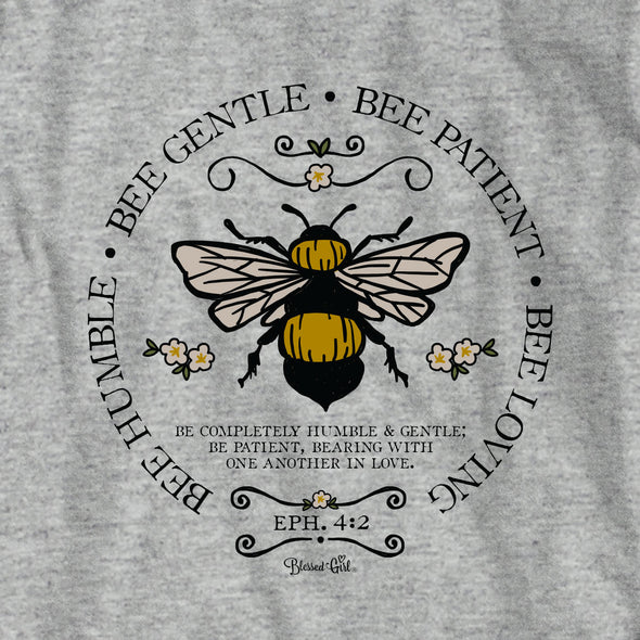 Blessed Girl Womens Long Sleeve T-Shirt Bee Humble