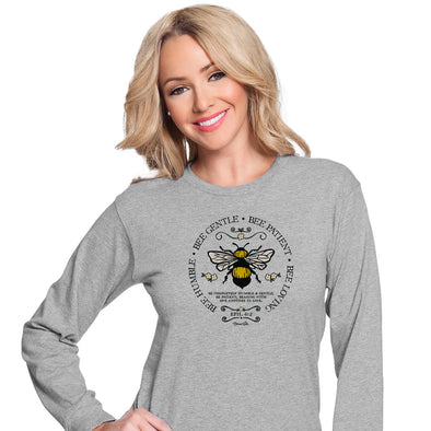 Blessed Girl Womens Long Sleeve T-Shirt Bee Humble