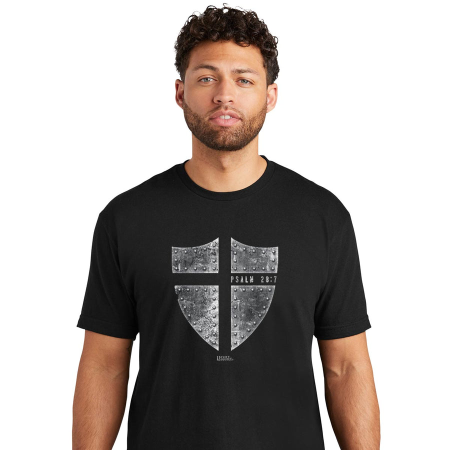 Light Source Mens T-Shirt Cross Shield