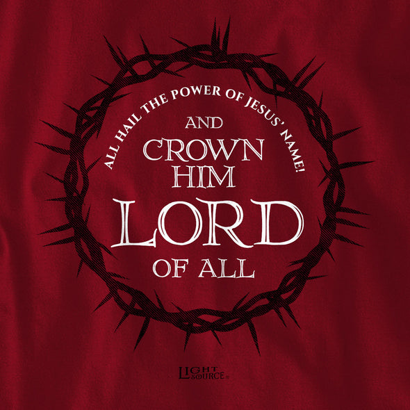 Light Source Mens Long Sleeve T-Shirt Crown Him Lord