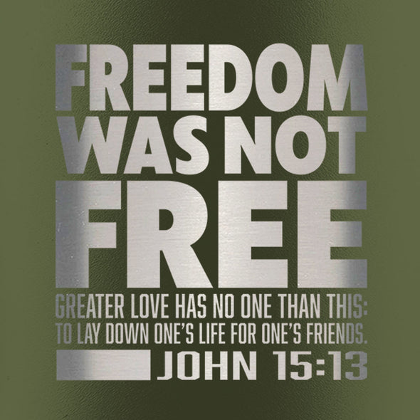 Light Source 40 oz Stainless Steel Mug With Straw Freedom Was Not Free