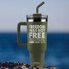 Light Source 40 oz Stainless Steel Mug With Straw Freedom Was Not Free
