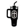 Light Source 40 oz Stainless Steel Mug With Straw God Is Good