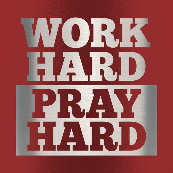 Light Source 40 oz Stainless Steel Mug With Straw Work Hard Pray Hard
