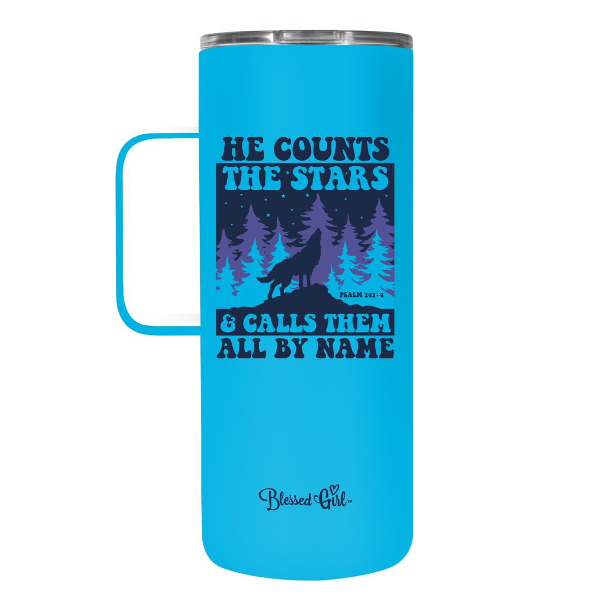 Blessed Girl 22 oz Stainless Steel Mug With Handle He Counts